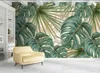 Toile de fond peinte à la main photo papier peint plante feuilles de fonds d'écran pour salon peintures décoratives