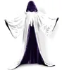Uzun Kollu Kadife Kapşonlu Pelerin Düğün Cape Cadılar Bayramı Wicca Robe Uzunluk Sahte Kürk Rekabetçi Tasarımcı Düğün Cape White I4857807