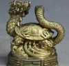 Old Folk Chinese Feng Shui Brass Myth Wuan Wu XuanWu Animali mitici Dio Statua