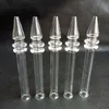 Quartz Rig Stick Nail with 5 Inch Clear Smoking Pipes Filter Tips Tester Straw Tube 12MM OD Glass Water Hookahs Accessories