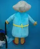 2018 Discount factory sale an old man mascot costume with blue shirt for adult to wear