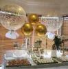 1pc 22 polegadas Ouro Prata 4D Balões Redondos de Folha de Casamento Decoração de Festa de Aniversário Hélio Balões Infláveis Globos Balão Brinquedos