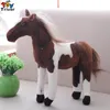 Simulation en peluche jouet jouet en peluche en peluche poupée noire blanche chevaux bébé enfants cadeau d'anniversaire cadeau de maison décor