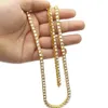 Tenniskette, 1 Reihe, simulierter Diamant, HipHop-Halskette, 45,7 cm, 50,8 cm, 61 cm, 76,2 cm, Hip-Hop-Herren-Halskette, goldfarben, Iced Out-Punk-Halskette, 9754556