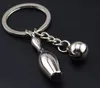 Kimter Mini Bowling porte-clés de haute qualité Souvenir en métal porte-clés créatif charme boule porte-clés porte-clés voiture pendentif fête cadeau D523L A