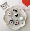 Japanese Harajuku Style Resin Sushi Rice Ball Triangle Square Dangle Earrings for women girls Personality Food Earring