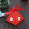 50 UNIDS / LOTE Caja de Dulces de Feliz Navidad Creativa Caja de Regalo de Árbol de Navidad Paquete de Hornear Caja de Cartón Al Por Mayor