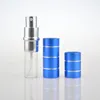 10 ml 5cc mini kleurrijke lijn reizen spray parfum flessen hervulbare draagbare lege verstuizing cosmetische container LX3776