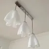 Modern Tavan Kolye Lamba Cam Bulutlar Yemek Odası Beyaz Cam Çiçek Restoran Asılı Işık Bar Sayacı Çiçekler Bırak Fikstür