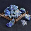 100g Küçük Düzensiz Doğal Ham Mavi Azurit Geode Değerli Taş Malakit Chessylite Kristal Taş Mineral Örneği Kaba Azurit Druzy Kümesi