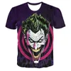 Мужские футболки Joker 3D футболка мужская отряда самоубийц T Рубашки хип-хоп смешные топы Harley Quinn с коротким рукавом Camisetas Fashion Novely Men's Casual футболка W0224
