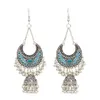 Mode 6 Farben Vintage Silber Quaste Tropfen Dangle Ohrringe für Frauen Schmuck Geschenk