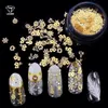 Leamx 1Box 3D Steentjes Goud Hollow Pailletten Nail Art Decoraties Butterfly Heart Snow Christmas Flake Accessoires Beauty