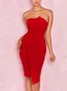 2018 Lato Nowa Moda Wyrywka Kobiety Sexy Stylowa Bodycon Sukienka Kobieta Off Ramię Uderzająca Fold Front Asymetric Party Dress