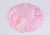 Summer lady wide brim hats women with lace rose beach hats girl sun protection hat nice wedding supplies free ship