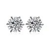 D/f färg Moissanite örhänge 9K, 14K, 18K Gold Inlay Rmantic Snowflake Design Forever Brilliant Stud med ett certifikat