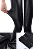 Push Up Leggings Faux Leather Burgundy Leggins Large Size Navy Blue Sexy Women Thin Black Calzas Mujer