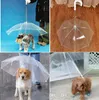 투명 pe 애완 동물 우산 작은 개 리드와 함께 작은 개 우산 비 기어는 A812에서 비가 내리는 애완 동물 건조