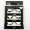3d Faux Mink Lashes 15 스타일 수제 부드러운 두꺼운 천연 거짓 속눈썹 가짜 눈 속눈썹 속눈썹 3 쌍의 미용 확장 고품질