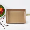 식품 학년 크래프트 종이 상자 일회용 방수 방지 오일 멀리 상자 포장 프리 튀김 튀김 식품 트레이