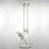 Glazen water Bongs Dikke Glazen Bong Hand geblazen glazen waterleidingen Bong 9 mm 14 inch Super zware glazen pijp 14 mm mannelijke gewricht koel glas wetenschappelijke grote bongs om te roken