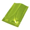 100 stuks 12x18cm groene aluminiumfolie open verpakking zakken food grade vacuüm mylar verpakkingszakje hitteverzegelde koffie thee poeder St6490653