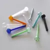 Tuyau de brûleur à mazout en verre coloré 2mm d'épaisseur Tube de verre conduites d'eau huiles cuillère à ongles tuyau à main accessoires pour fumer