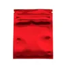 7 5 10cm赤熱密閉可能アルミホイルジップロックバッグ100pcsロットドライフードパッケージバッグ再想像可能なジッパーパッキングストレージバッグ241V