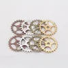 Vintage Plated Steampunk Wheel Gear Charms Pendant Fit Bracelets Necklace DIY Jewelry Making