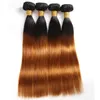 Peru Virgin Hair Extensions Com 4X4 Lace Encerramento 1B / 30 Hetero Cabelo Humano tramas com fecho de 4 peças / lote Lace cabelo do bebê Encerramento