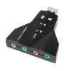 USB 2.0 ila 3D Ses Ses Kartı Harici Adaptör Sanal 7.1 Ch Mic kulaklık