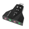 USB 2.0 naar 3D AUDIO GELUIDSKAART EXTERNE ADAPTER VIRTUEEL 7.1 CH MIC Hoofdtelefoon