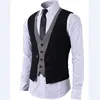 Men039s Slim Fit Senior Business Formal Suit Waistcoat Buttoned Vest Customized Single Breasted Groom1290980