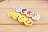 Facial expression eraser smiling face and color cartoon circle