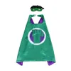 12 styles double layer Cape and mask set 7070CM kids Satin cosplay capes Halloween Party favors8118627