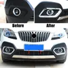 För Buick Encoreopelvauxhall Mokka 2012 2013 2014 2015 2016 Chrome Front Fog Light Lamp Cover Trim Garnish Gjutningsram Bezel6569565