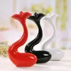 white black red ceramic creative contracted flower vase pot home decor craft room decoration handicraft porcelain figurine