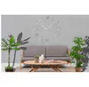 Reloj de pared grande 3d números romanos espejo pegatina de pared Diy sala de estar decoración del hogar relojes de moda llegada pared de cuarzo