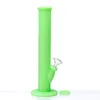 Narghilè in silicone per pipa ad acqua in silicone multi colori con ciotola in vetro Pipa per fumatori Bong Bong per acqua su Mr_dabs