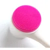 HF001 Brosse double visage pour nettoyage exfoliant, masseur de visage en silicone pour nettoyage exfoliant de l'acné