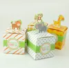 Zwierząt Cukierki Boxes Baby Girl Boy Party Favors Pudełka Prezenty Prezenty Ślubne Dla Gości Urodziny Dekoracji Dekoracji