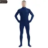 Ensnovo Men Lycra Spandex Suit Turtleneck Black Unitard One Piece Full Body Custom Skin Tight No Head Unisex Cosplay Costumes