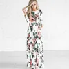 Dames Floral Print 3/4 Mouw Boho Jurk Avondjurk Party Lange Maxi Jurk Zomer Sundress Casual Jurken 5 Stijlen OOA3240