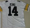 커스텀 이름 번호 아이오와 호크 키즈 유니폼 NCAA 대학 축구 14 Desmond King Jersey 16 CJ Beathard 94 Adrian Clayborn 스티치 블랙 화이트