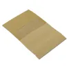 9x14 cm 50st LOT KRAFT PAPER RESEALABLE CLEAR Fönster Food Ventil Pack Väskor för torkade nötter med fönster REUSABLE CRAFT LAGRING Packningspåsar