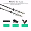 1 M Nylon Jack Cable Audio 3,5 mm do 3,5 mm kabel AUX 3FT Mężczyzna do męskiej wtyczki Car Aux Cord Muzyka dla iPhone 7 Samsung Głośnik telefonu komórkowego