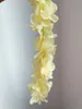 Fleurs de glycine artificielles en soie haut de gamme, pour arc de mariage, Simulation de fleurs carrées en rotin, décoration murale suspendue pour la maison