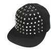 CAPS UNISEX COMOLL CASUAL CASQUETTE Punk Hedgehog Hat Personlighet Jazz Snapback Spike Studded Rivet Spiky Baseball Cap för Hip Hop Rock