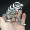 Gabbia Bondage Gear Catetere uretrale Gabbia per cazzi Dispositivo maschile Cintura in acciaio inossidabile Gabbia per pene per uomo G2017713344