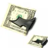 ISKYBOB Fashion Mens Batwing Bat ze stali nierdzewnej Slim ID Card Money Clip Holder Magnetic